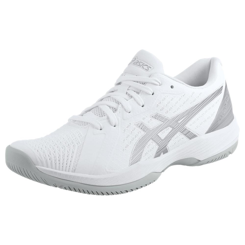 ASICS Women's Solution Swift FF Tennis Shoes - White/Pure Silver - Lightweight & Breathable Court Shoes for Women - Perfect for Competitive Tennis Matches & Training Sessions