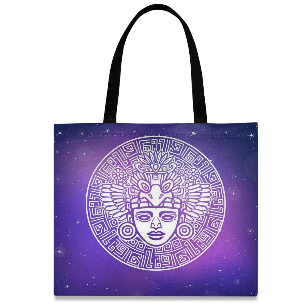 Stylish Canvas Tote Bag for Women - Abstract African Print Reusable Grocery Bag with Large Capacity - Perfect for Work, Shopping, Beach & Travel | Eco-Friendly Carryall for Everyday Use