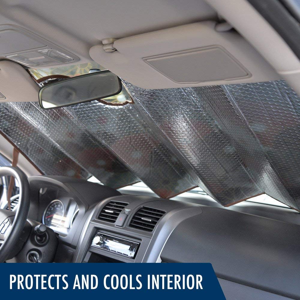 3D Abstract Flower Printed Car Windshield Sunshade - UV Protection Sun Visor & Front Window Shade for Cars - Keep Your Vehicle Interior Cool & Protected | Perfect for Summer Parking, Road Trips & Daily Commute