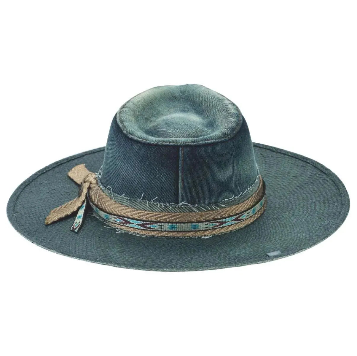 Bullhide Believer Wide Brim Denim Cowboy Hat for Men - Western Style Ranch & Outdoor Sun Protection
