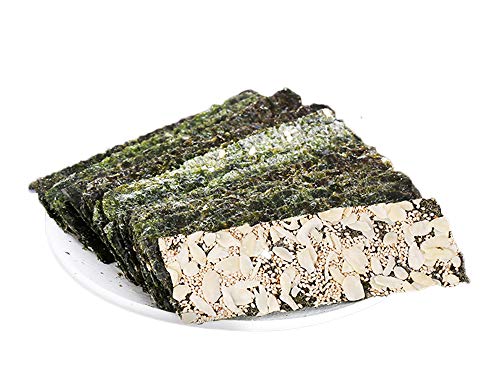 OUYANGHENGZHI Healthy Office Snacks - 5 Pack Non-Fried Mixed Nuts & Sandwich Seaweed Crisps | Low-Calorie Snack for Work, School & Travel