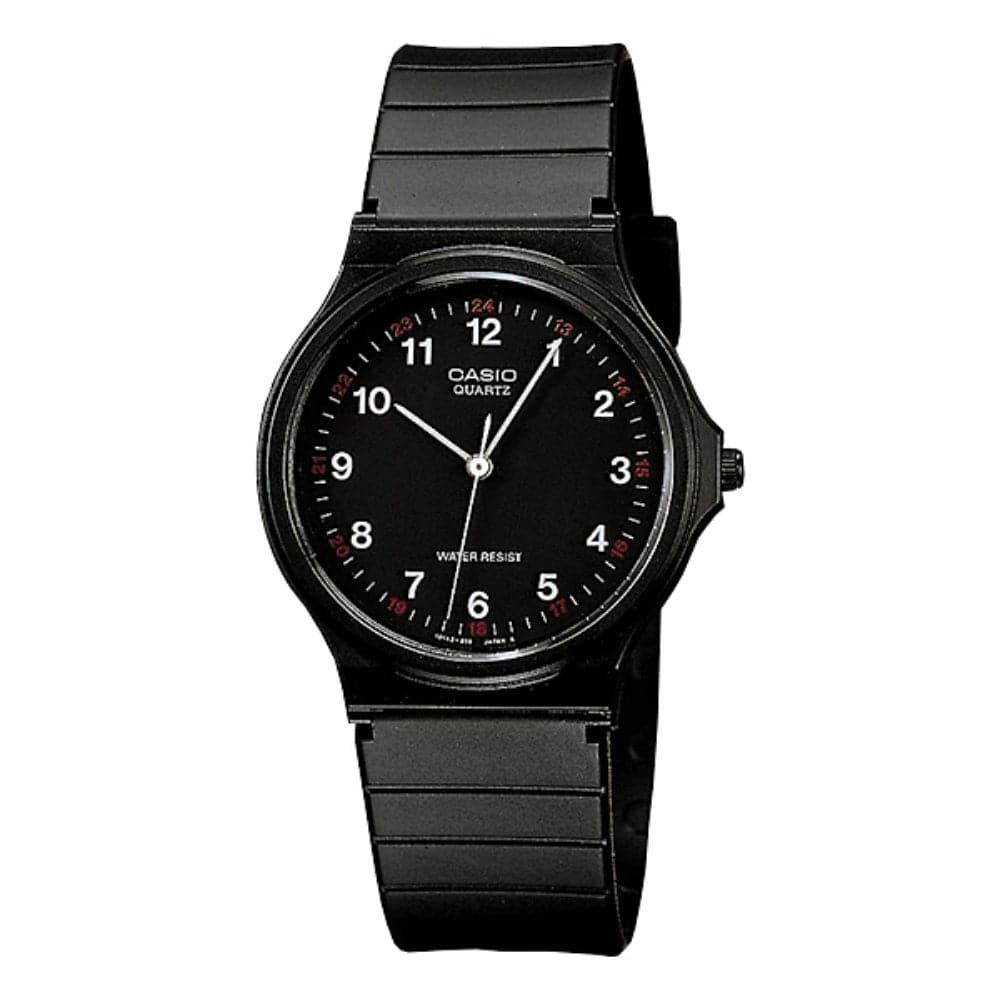 CASIO Analog MQ-24-1BLDF Men's Watch with Black Resin Strap - Classic Minimalist Design for Everyday Wear, Office & Casual Outfits