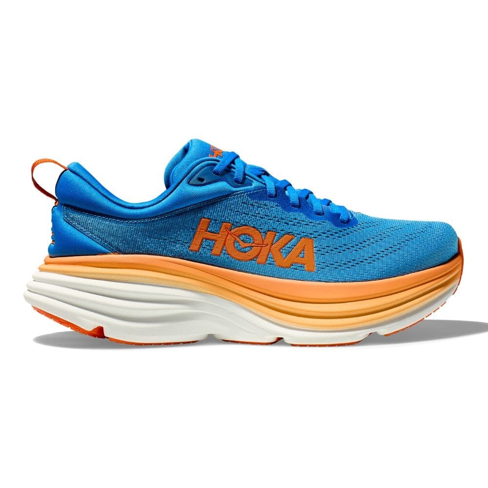 Hoka Men's Bondi 8 Running Shoes - Lightweight Cushioned Sneakers for Marathon, Jogging & Walking - Breathable Mesh Upper with Maximum Support & Comfort