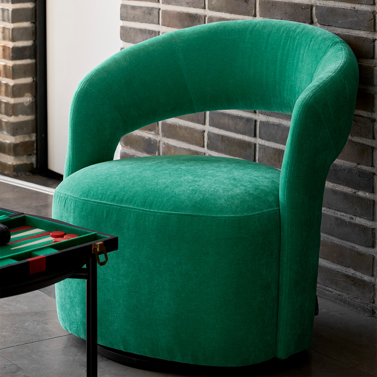 Stylish Judi Fabric Swivel Armchair - Modern Upholstered Accent Chair with 360° Rotation for Living Room, Bedroom or Office - Comfortable Lounge Seating for Home Decor