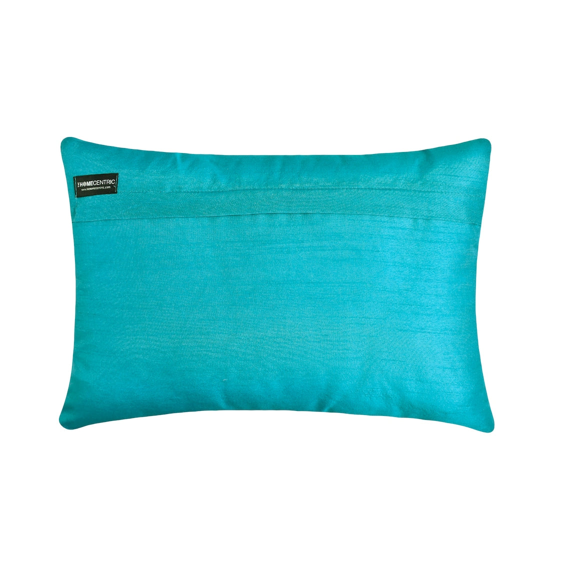 Luxury Aqua Blue Silk Lumbar Pillow Cover - Elegant Home Decor for Sofa, Bed & Office - Perfect for Living Room, Bedroom & Interior Design