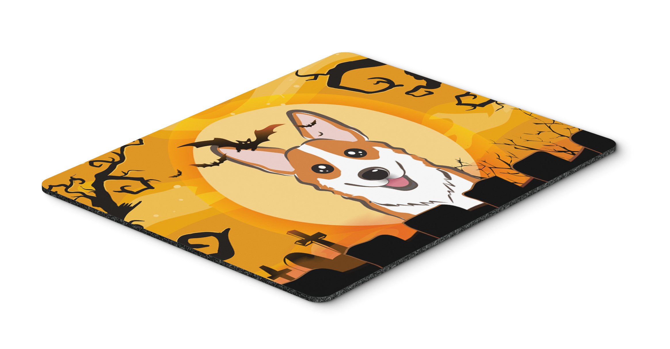 Halloween Red Corgi Mouse Pad & Hot Pad - Large Washable Non-Slip Desk Mat for Home Office, Gaming & Computer Work - Cute Dog-Themed Mousepad for Halloween Decor & Kitchen Use