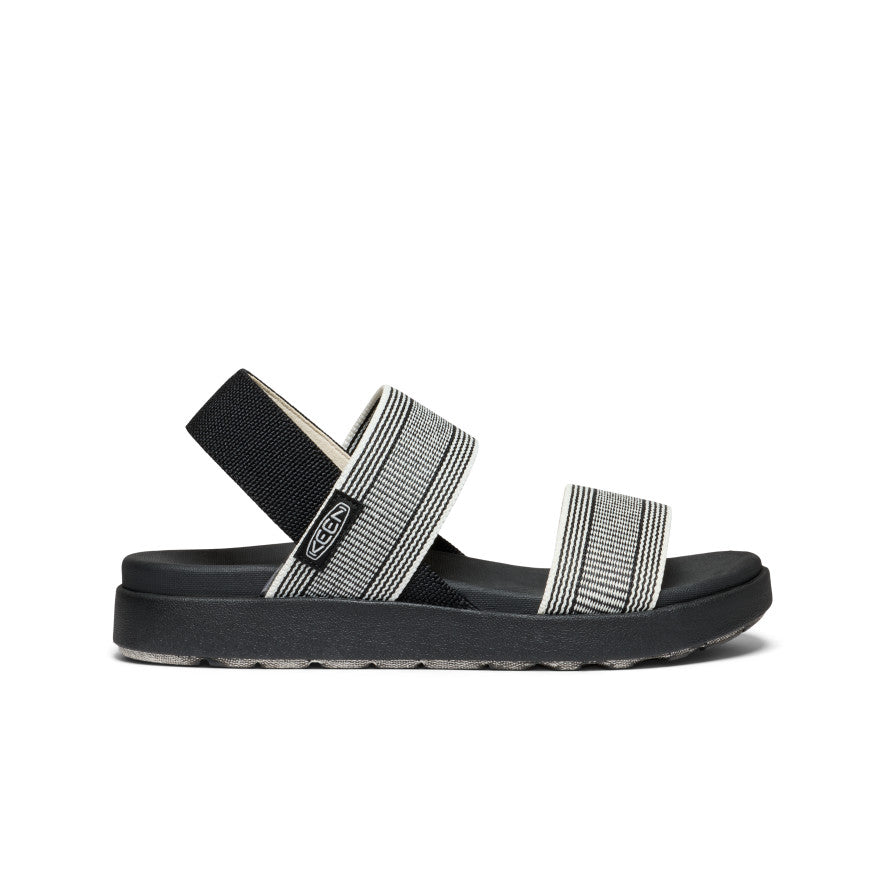 Women's Elle Backstrap Sandal - Comfortable Strappy Summer Sandals in Black/Star White | Perfect for Beach, Vacation & Casual Outings