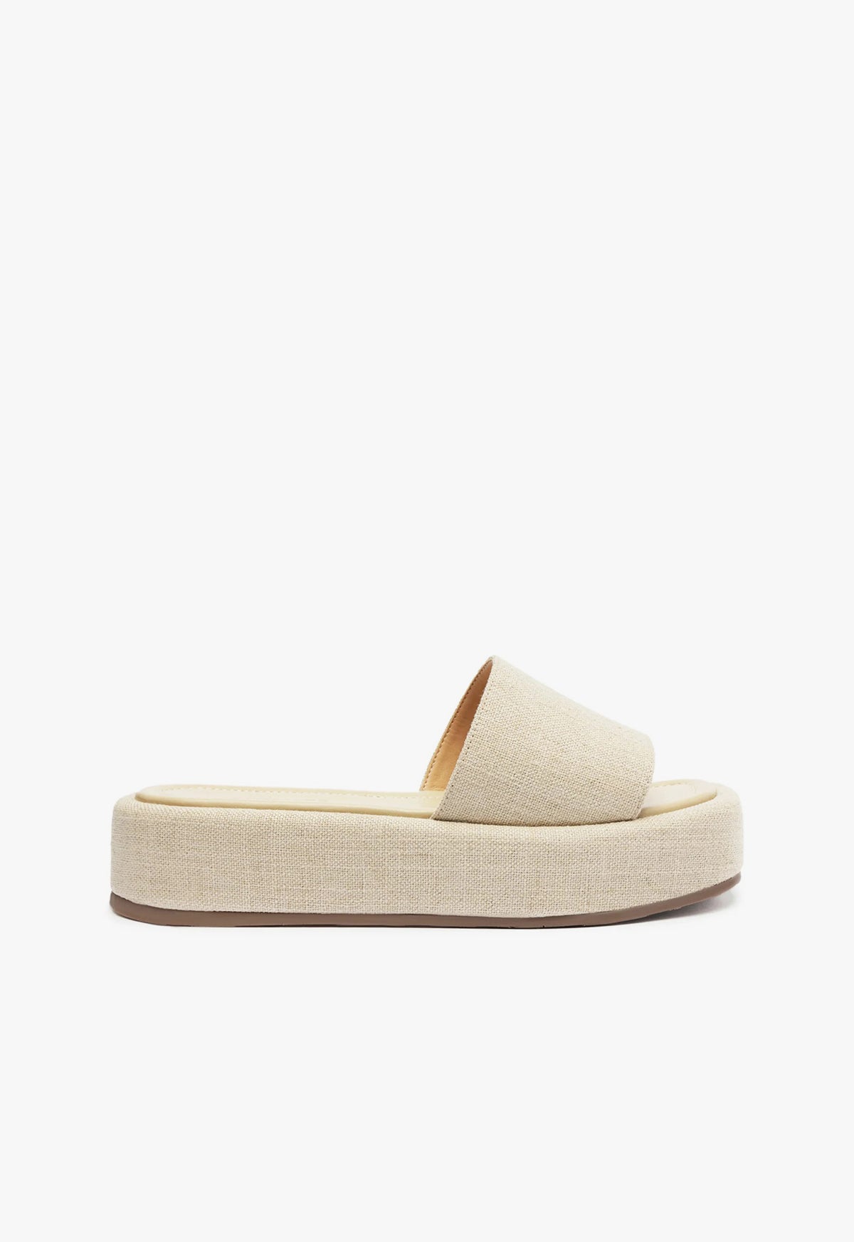 Yara Linen Flatform Sandals for Women - Comfortable Summer Beach Slides with Arch Support | Perfect for Vacation, Poolside, and Casual Outings
