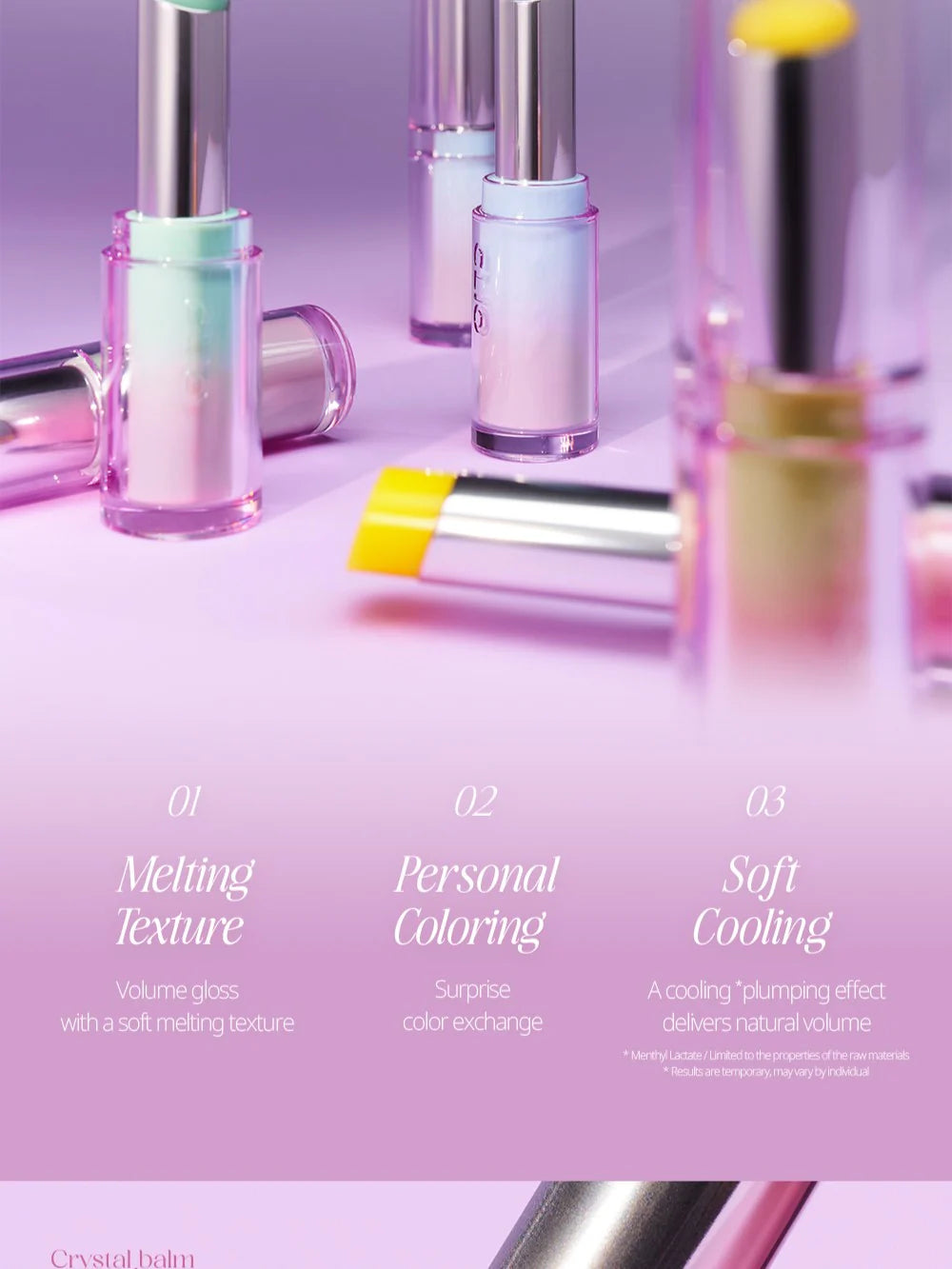 CLIO Crystal Balm Plumper 3.3g - Hydrating Lip Gloss with Plumping Effect, Vegan & Cruelty-Free - Perfect for Daily Moisture & Night Care