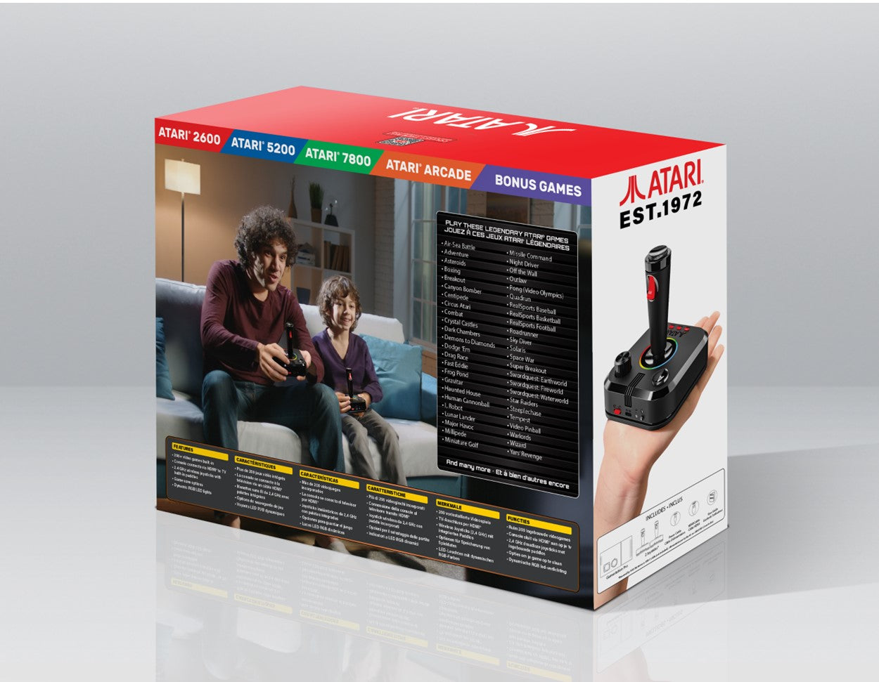 My Arcade Atari GameStation Pro Retro Video Game Console with 200+ Classic Games & Wireless Joysticks - Perfect for Family Game Nights & 80s Nostalgia Entertainment