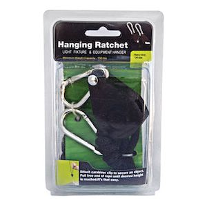 1/4 Inch Rope Ratcheting Light Hanger - Heavy Duty Adjustable Ceiling Hook for Stage Lighting, Photography, and Home Decor (1 Piece)