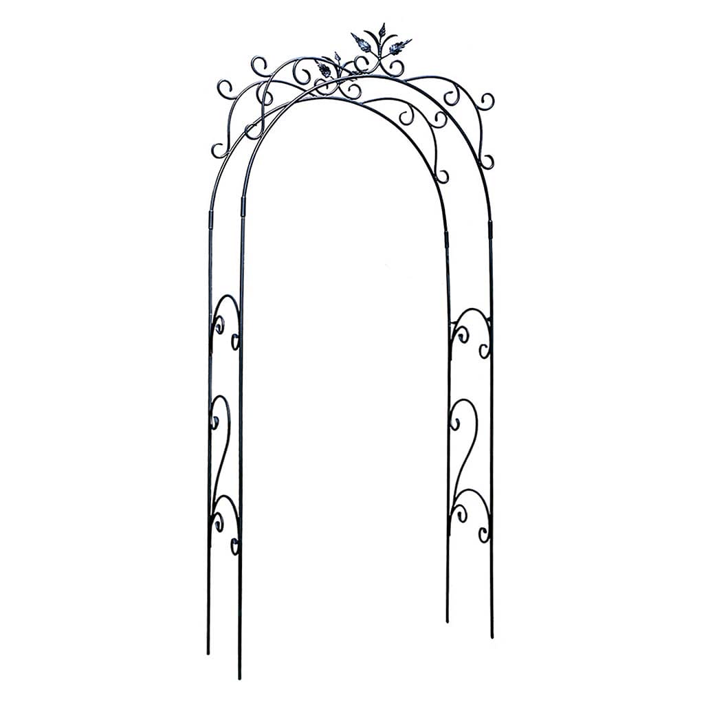 Achla Designs Tuileries Arbor - Elegant Garden Trellis for Climbing Plants, Outdoor Decor, and Shade - Perfect for Patio, Backyard, and Vineyard Landscaping