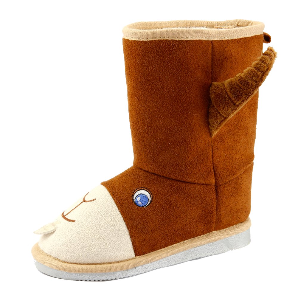 The Doll Maker Animal Boots - Cute & Comfortable Faux Fur Winter Boots for Women & Girls - Perfect for Snow, Cold Weather & Indoor Cozy Wear
