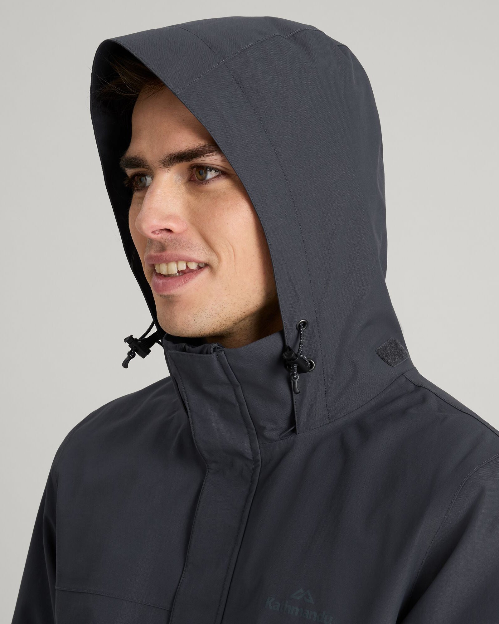 Men's Andulo 2-Layer Waterproof Rain Jacket for Outdoor Activities - Night Black | Hiking, Camping & Commuting Protection