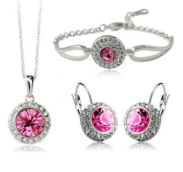 Elegant Jewelry Set for Women - Necklace, Earrings & Bracelet - Perfect for Parties, Weddings & Everyday Wear