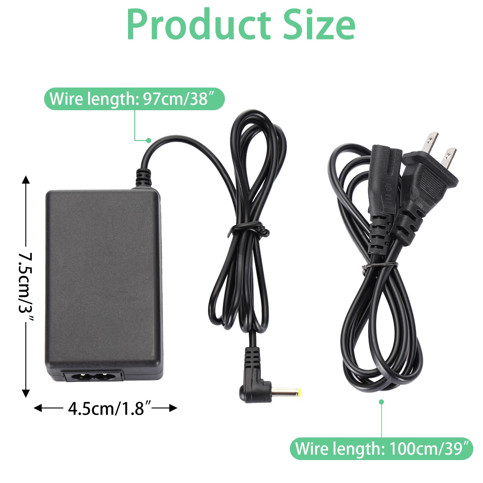 Original PSP Charger AC Power Adapter Compatible with PSP-1000 1001 2000 3000 Models - Replacement Charging Cord for Sony PlayStation Portable - Perfect for Gaming On-The-Go & Travel Accessories
