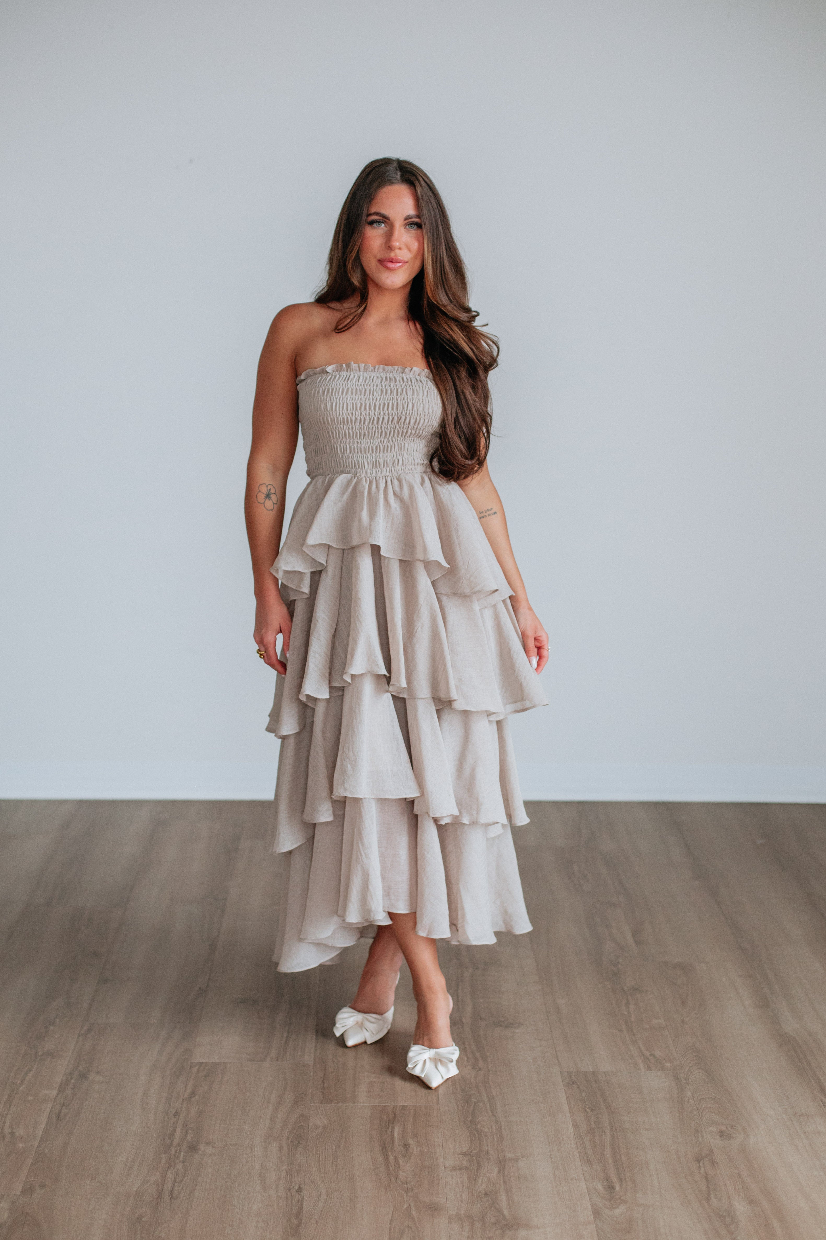 Kerena Midi Dress for Women - Flowy Summer Casual Dress with Short Sleeves | Perfect for Beach, Vacation, and Everyday Wear