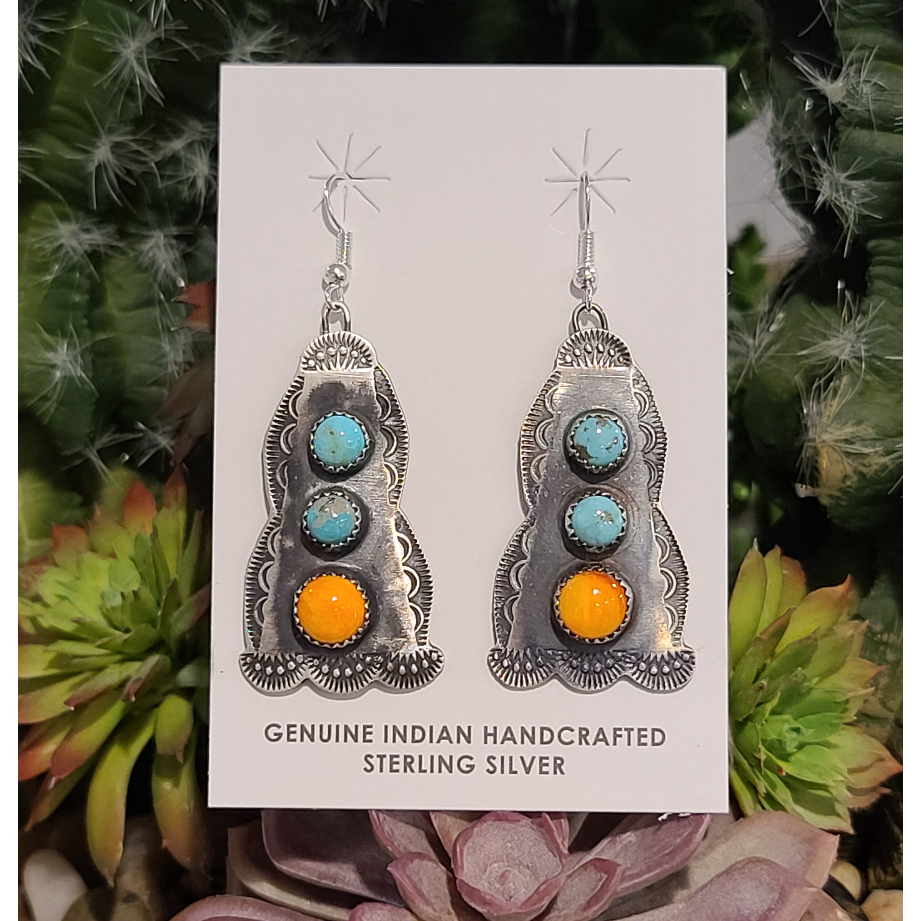 Authentic Zuni Handmade Jewelry - 3 Stone Turquoise & Silver Ring (Zu826E) for Women, Perfect for Boho Fashion & Special Occasions