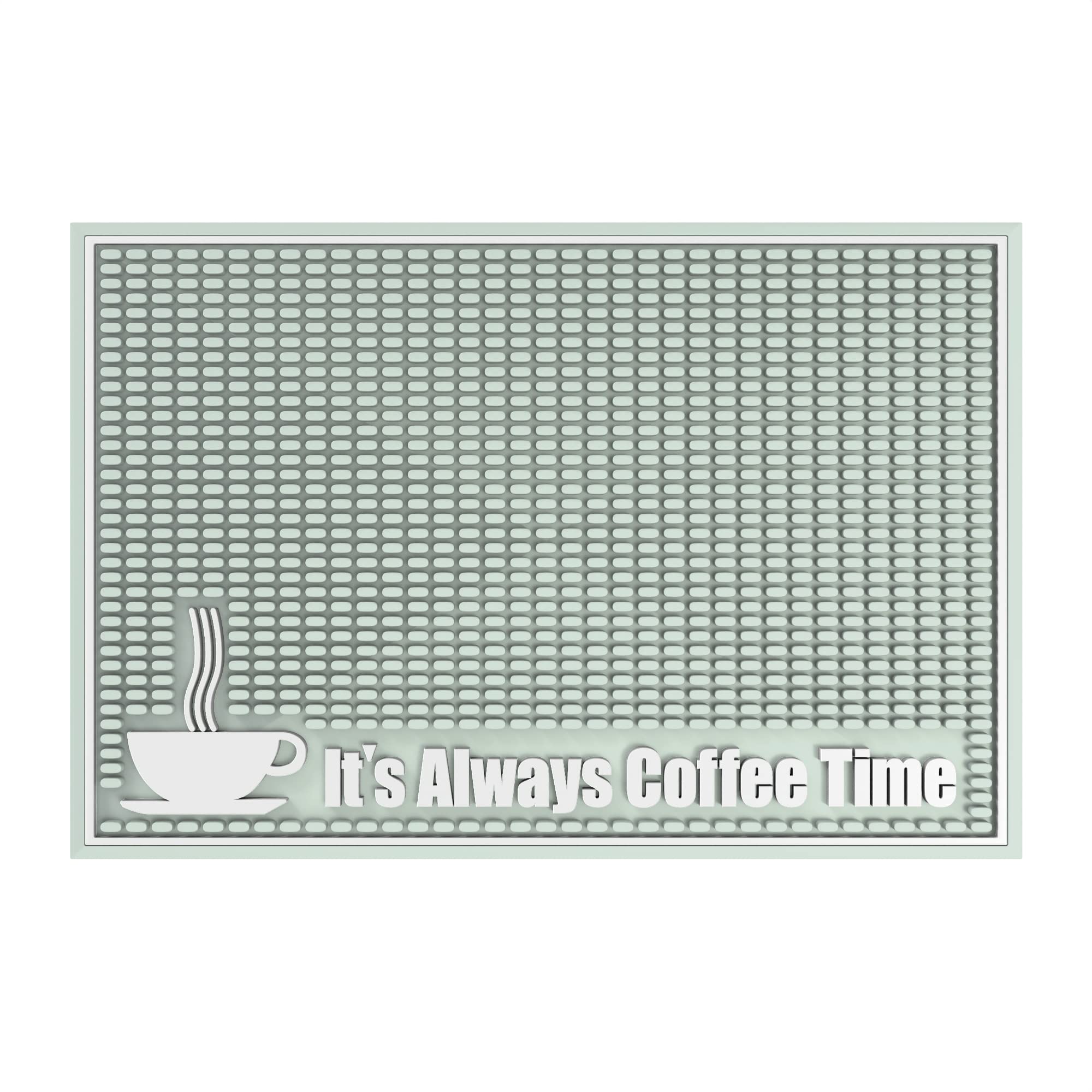 Premium Coffee Bar Mat 18x12 Inch - 1cm Thick Durable Non-Slip Counter Protector for Coffee Makers, Espresso Machines & Kitchen Countertops - Perfect for Home Cafes, Office Break Rooms & Coffee Shops