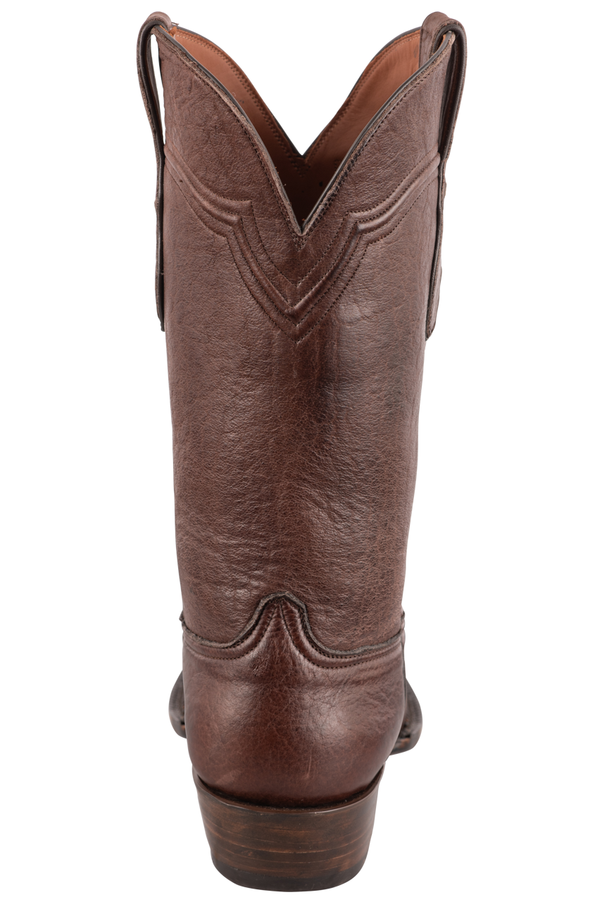 Premium Black Jack Men's Bison Leather Cowboy Boots in Chocolate Brown - Durable & Stylish Western Boots for Rodeo, Country Dancing & Outdoor Adventures