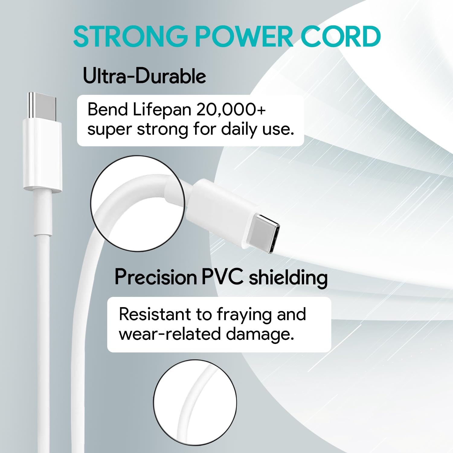96W USB C Fast Charger for MacBook Pro & Air, iPad Pro, Samsung Galaxy - 6.6ft Cable Included | Perfect for Home, Office & Travel Charging Needs