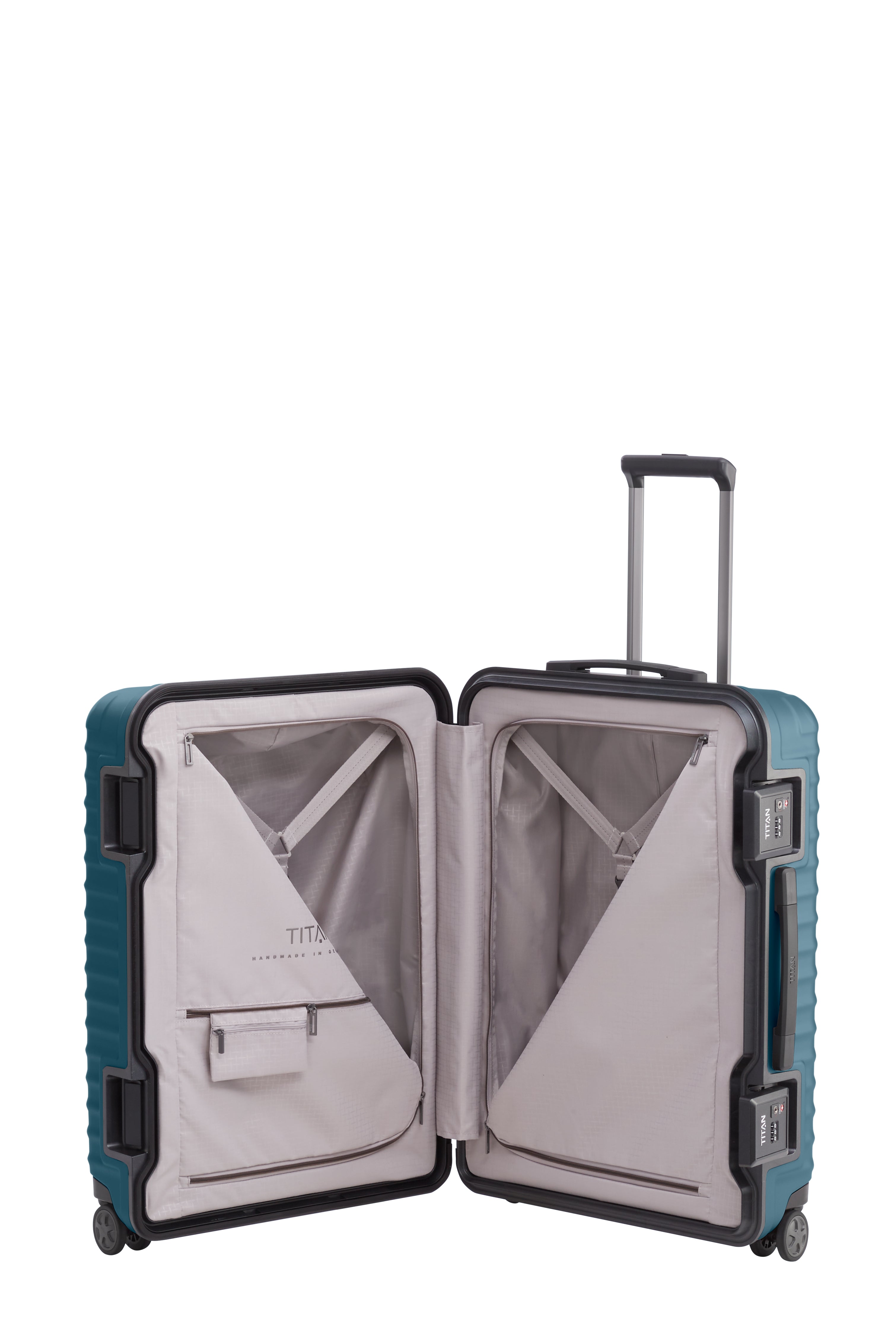 Titan LITRON Frame Trolley M Medium Luggage - Lightweight Carry-On Suitcase for Travel, Business & Weekend Getaways | Durable Spinner Wheels & Easy-Grip Handle