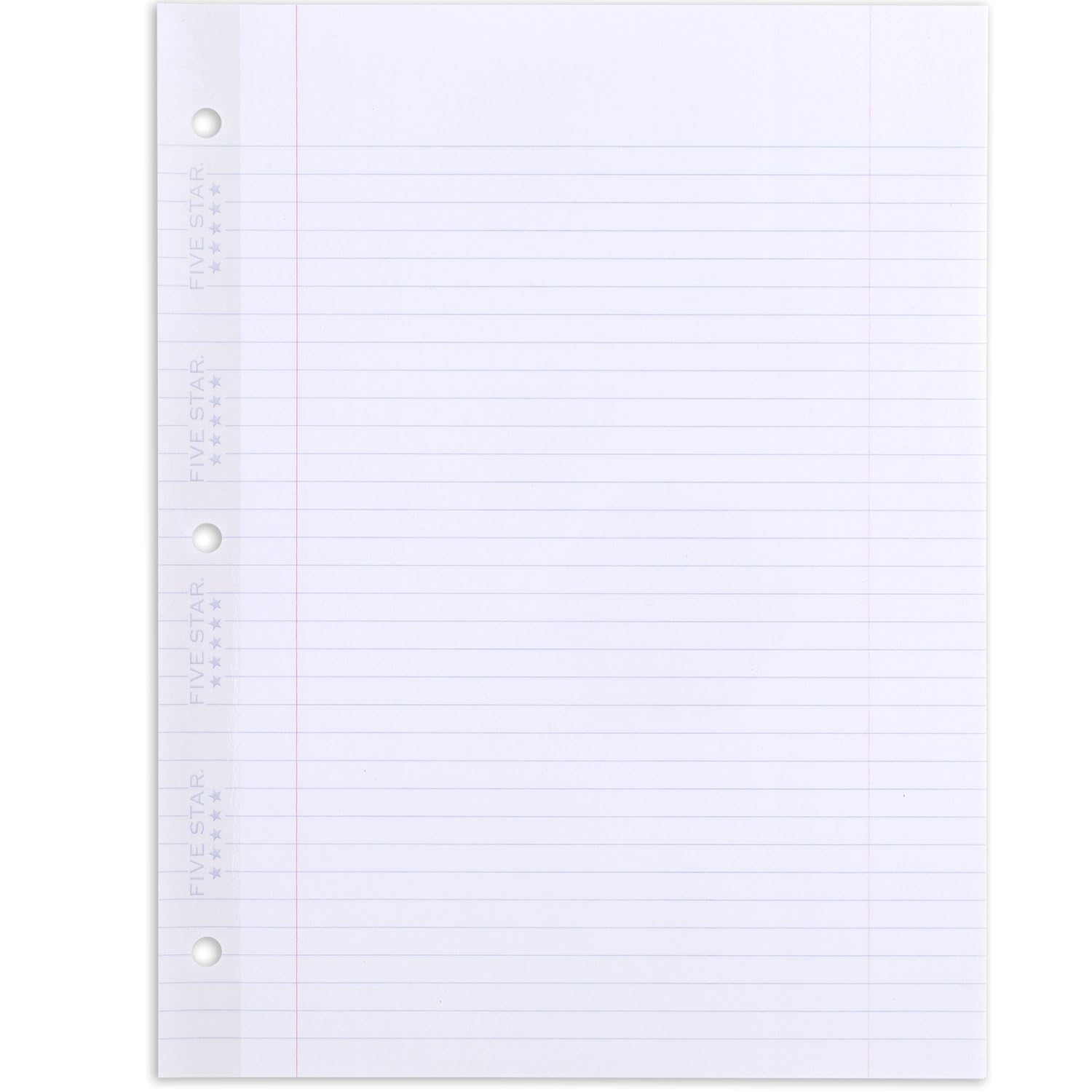 Five Star Reinforced College Ruled Loose Leaf Paper - 8.5