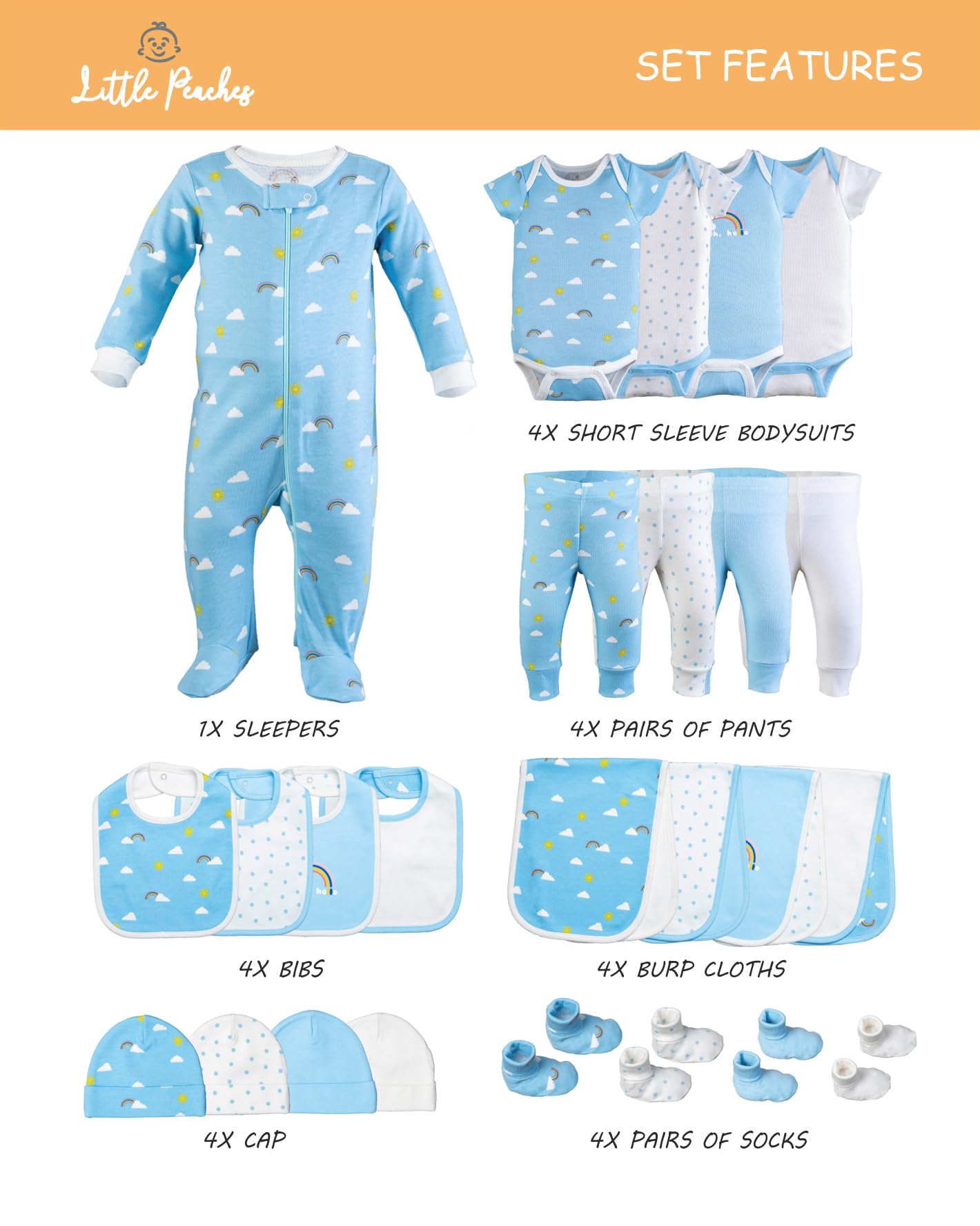 Soft 100% Cotton Newborn Baby Girl Clothes Set - Essential Outfits for 0-6 Months | Breathable & Comfortable Baby Girl Gifts | Perfect for Daily Wear, Photo Shoots & Special Occasions