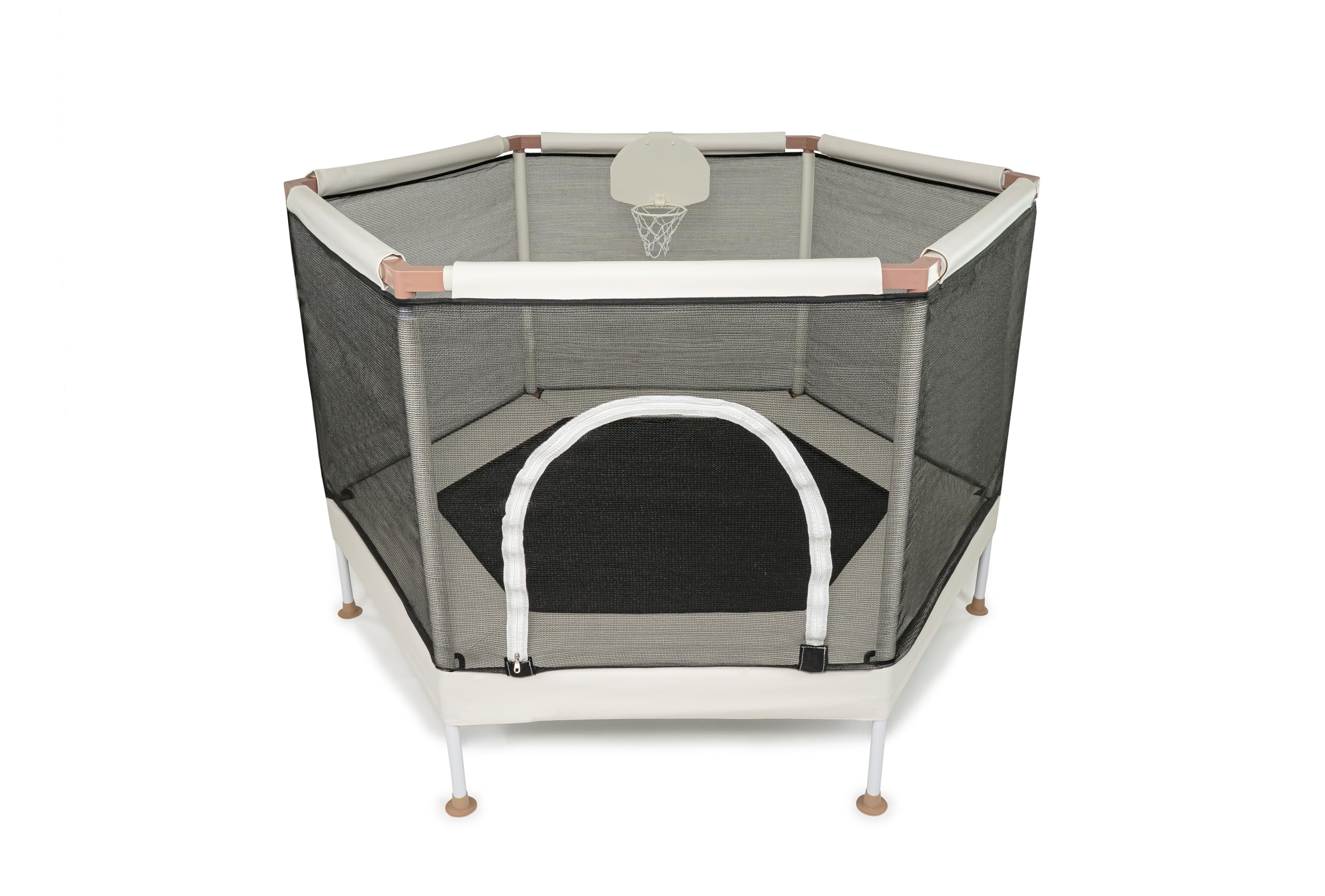 Best Kids Trampoline with Safety Net & Basketball Hoop - 220lb Capacity Indoor/Outdoor Toddler Trampoline for Boys & Girls | Ultra Safe No-Gap Design | Perfect Birthday Gift for Backyard, Playroom & Outdoor Fun