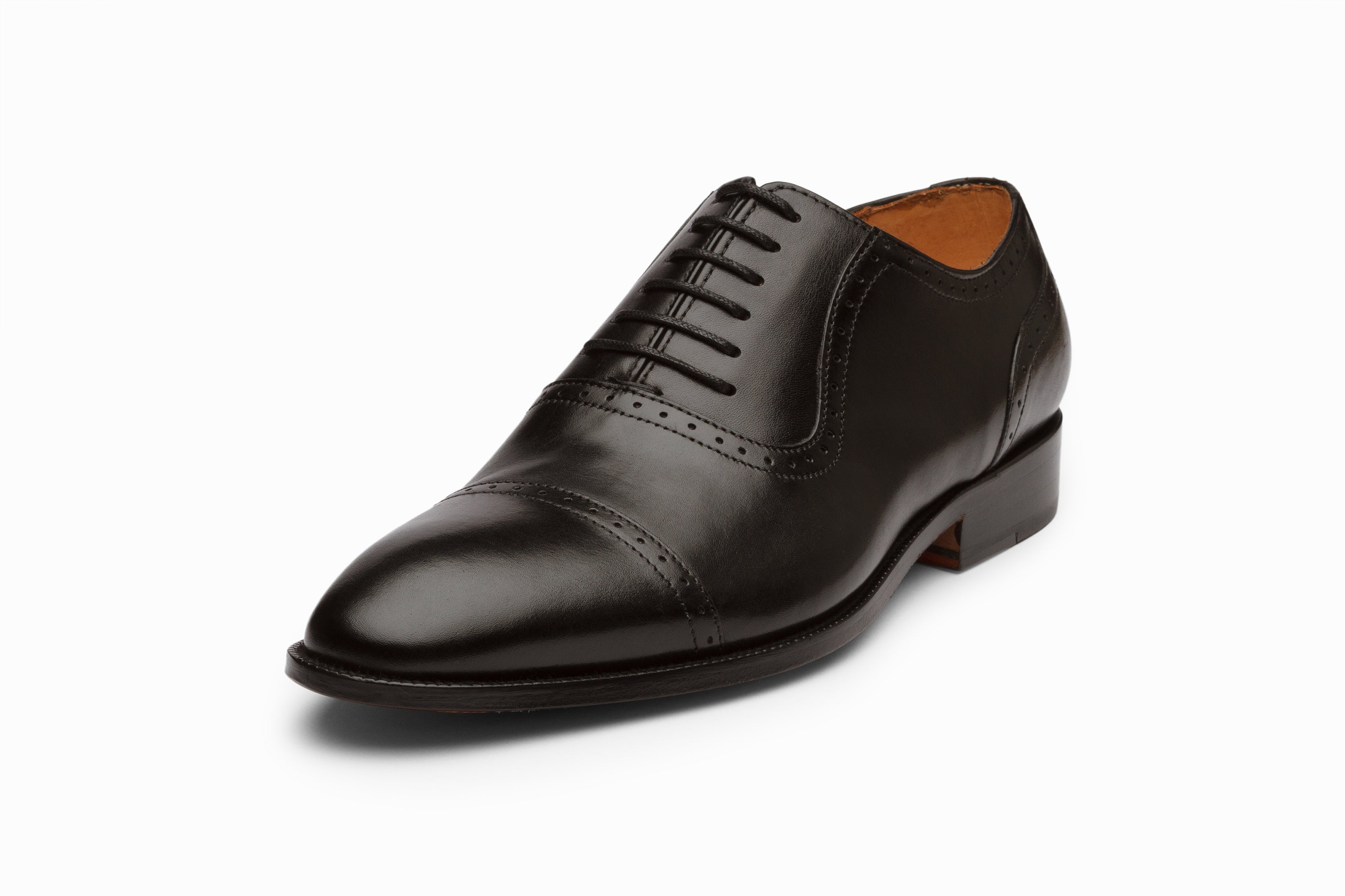 Premium Adelaide Oxford Shoes for Men - Classic Black Leather Dress Shoes for Business & Formal Occasions