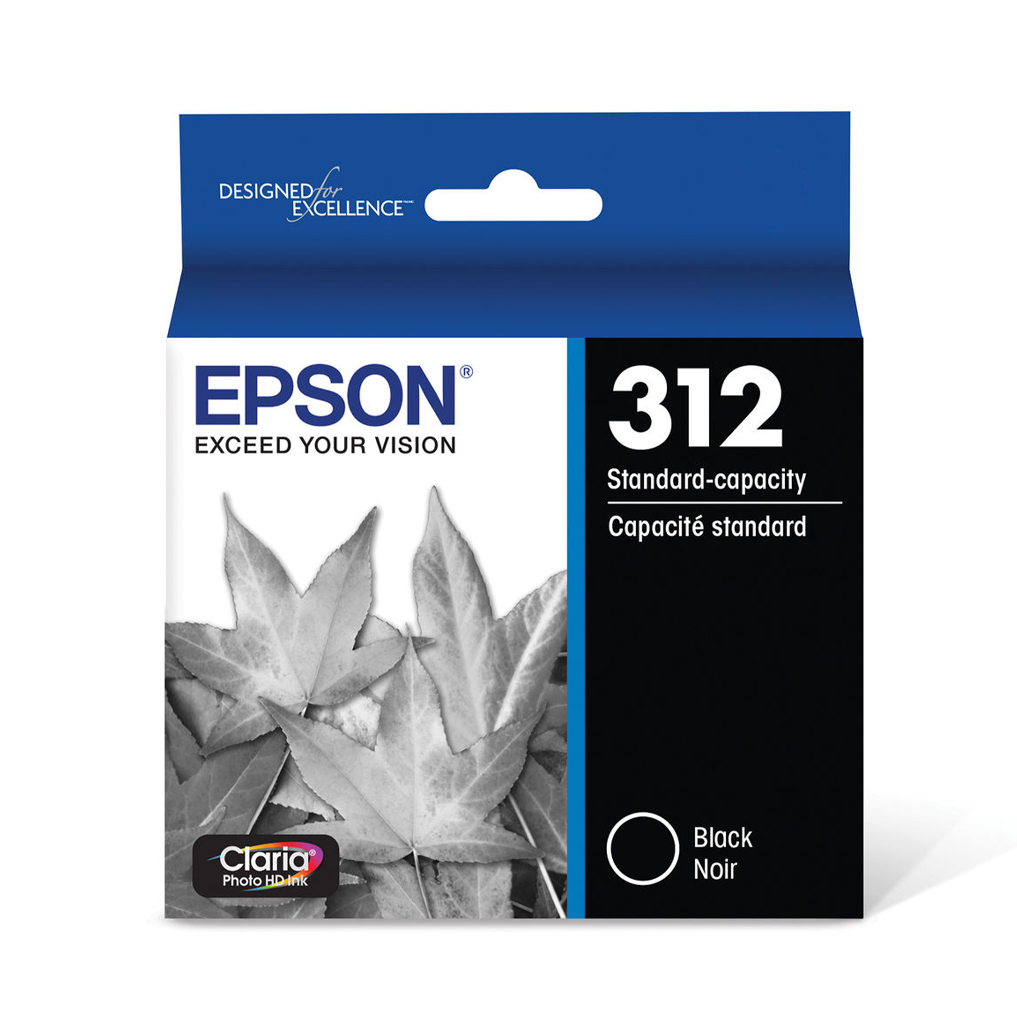 Epson 312 Claria Photo HD Black Ink Cartridge - Compatible with Select Expression Printers | High-Quality Photo Printing for Home & Office Use