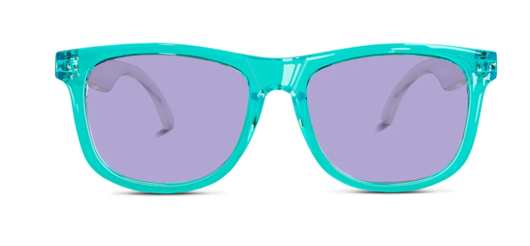 HK Sunglasses for Kids - Polarized Wayfarer Style in Aqua, Orchid & Coral - UV Protection for Ages 3-6 Years | Perfect for Beach, Outdoor Play & Summer Activities
