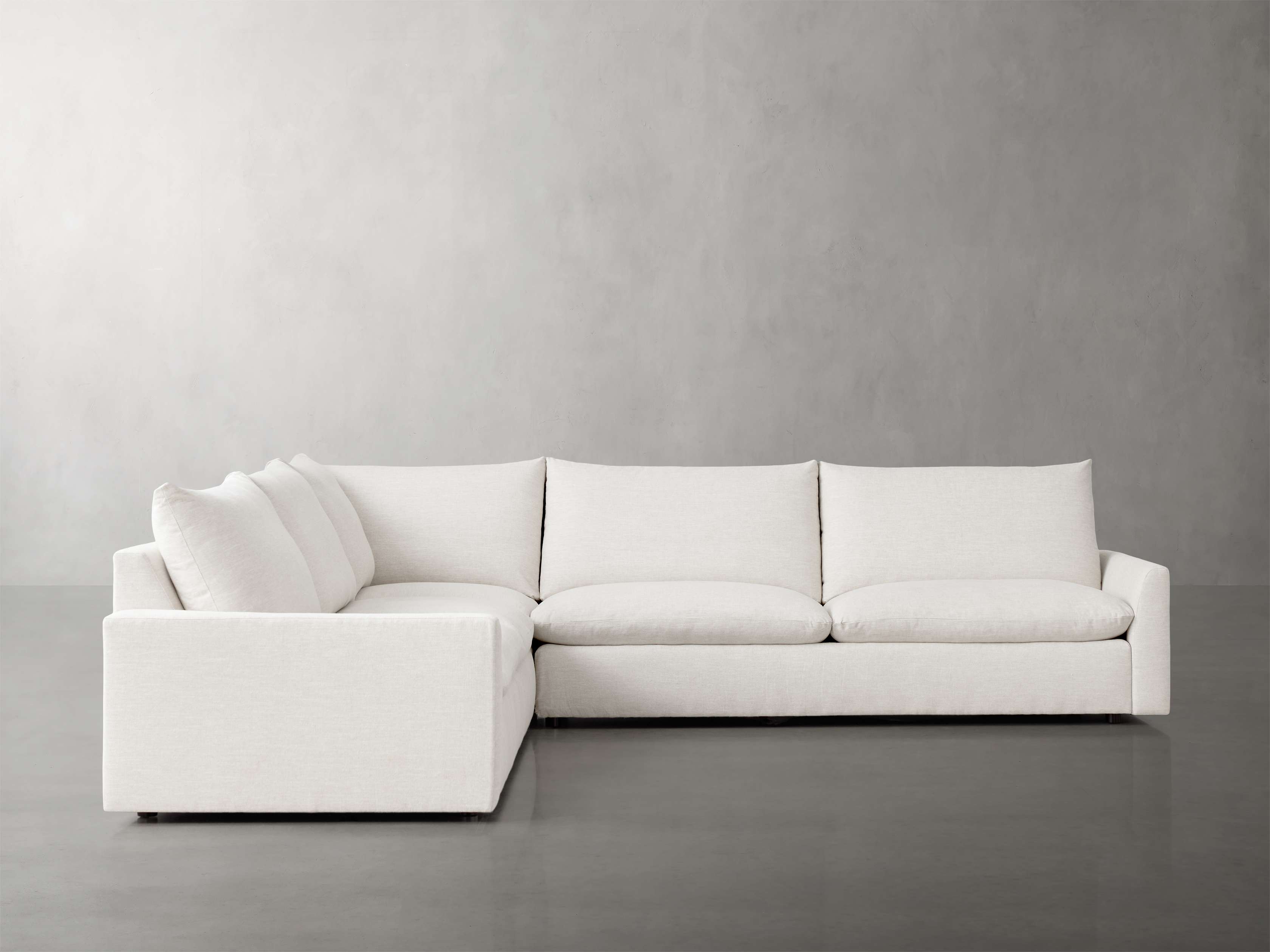 Calistoga 3-Piece Corner Sectional Sofa Set - Modern L-Shaped Couch for Living Room, Family Room & Lounge Areas