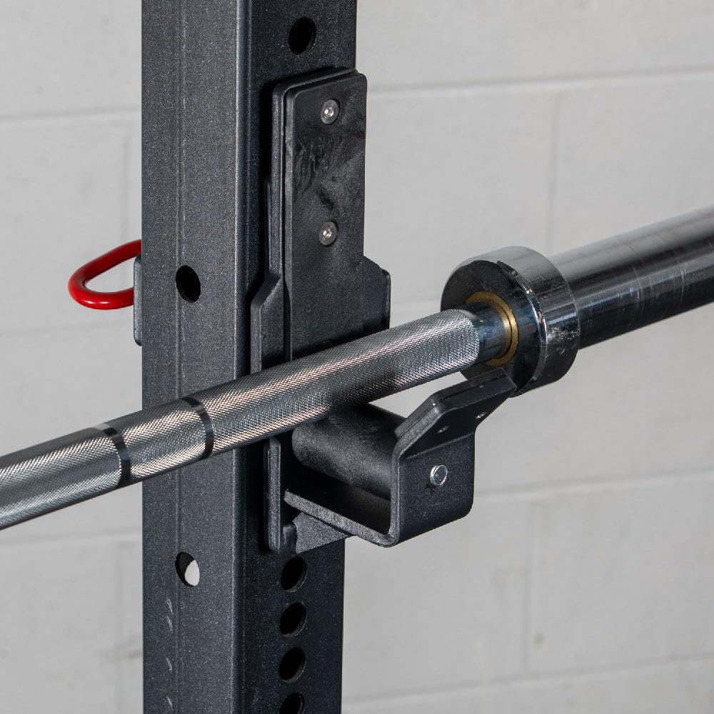 Titan Fitness X-3 Series Roller J-Hooks for Power Rack - Heavy Duty Barbell Supports for Weightlifting, CrossFit & Home Gym Workouts