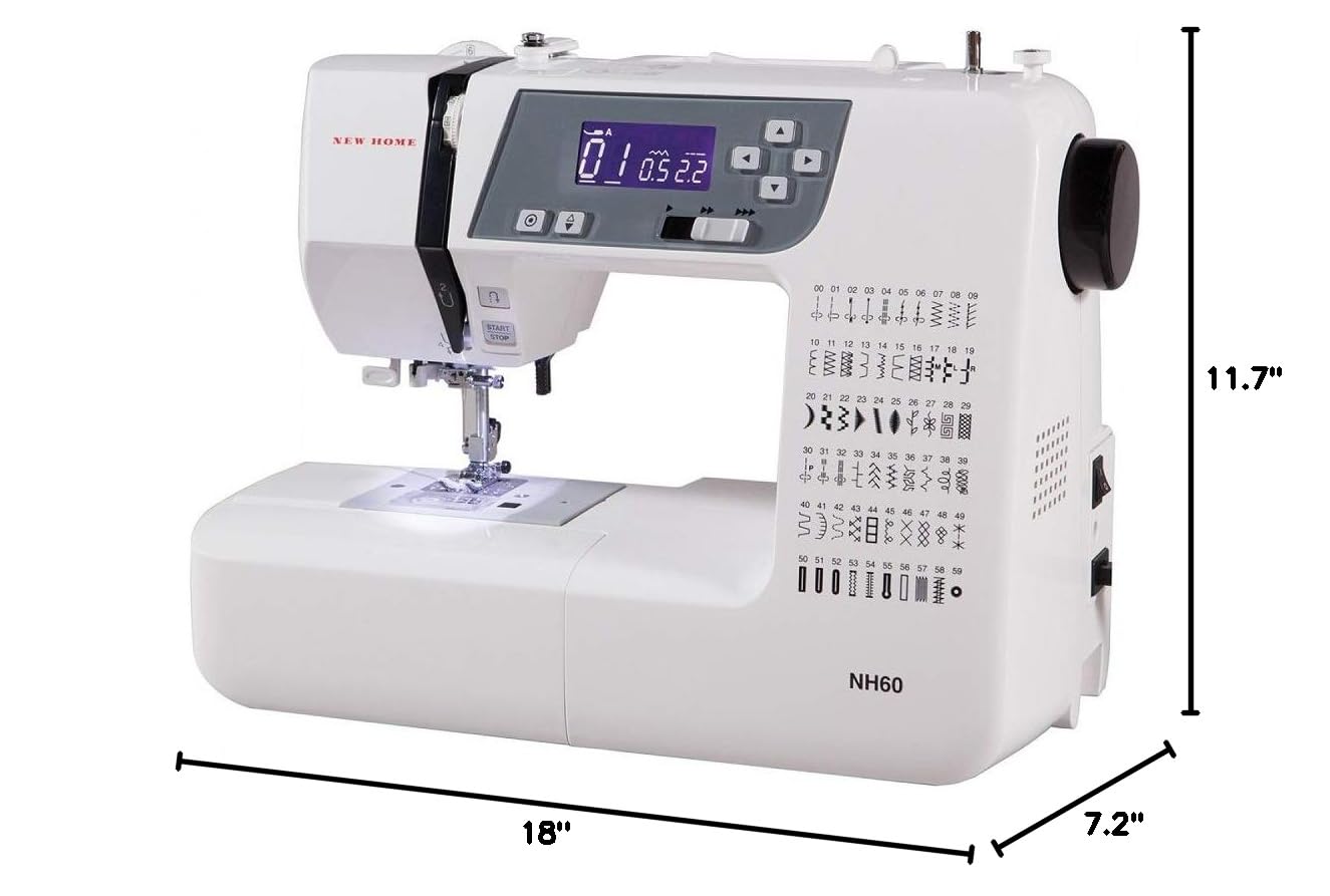 Computerized Sewing Machine NH60 - Automatic Stitching for Quilting, Dressmaking & Home DIY Projects | Perfect for Beginners & Advanced Sewers