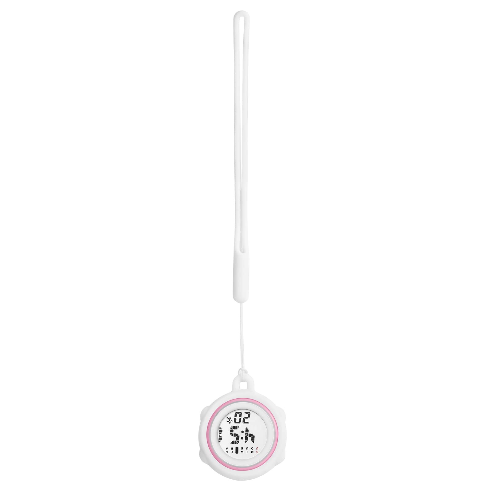Waterproof Silicone Digital Clip Watch for Nurses & Doctors - Portable Lapel Lanyard Watch with Calendar & Stopwatch | Ideal for Medical Professionals, Teachers, and Outdoor Activities