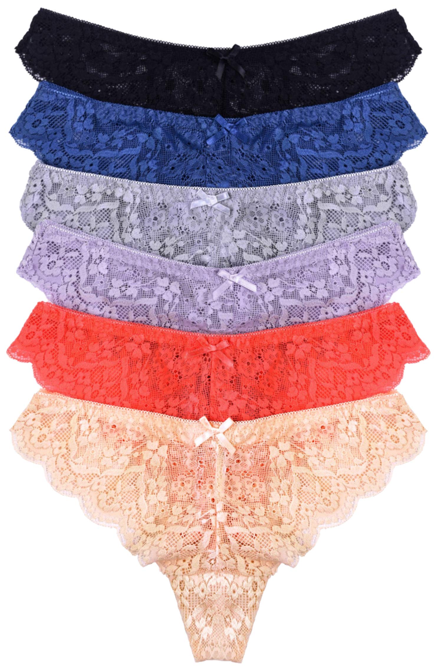 ToBeInStyle Women's 6-Pack Cotton Boyshorts Underwear - Soft & Comfortable for Everyday Wear, Workout, and Sleep