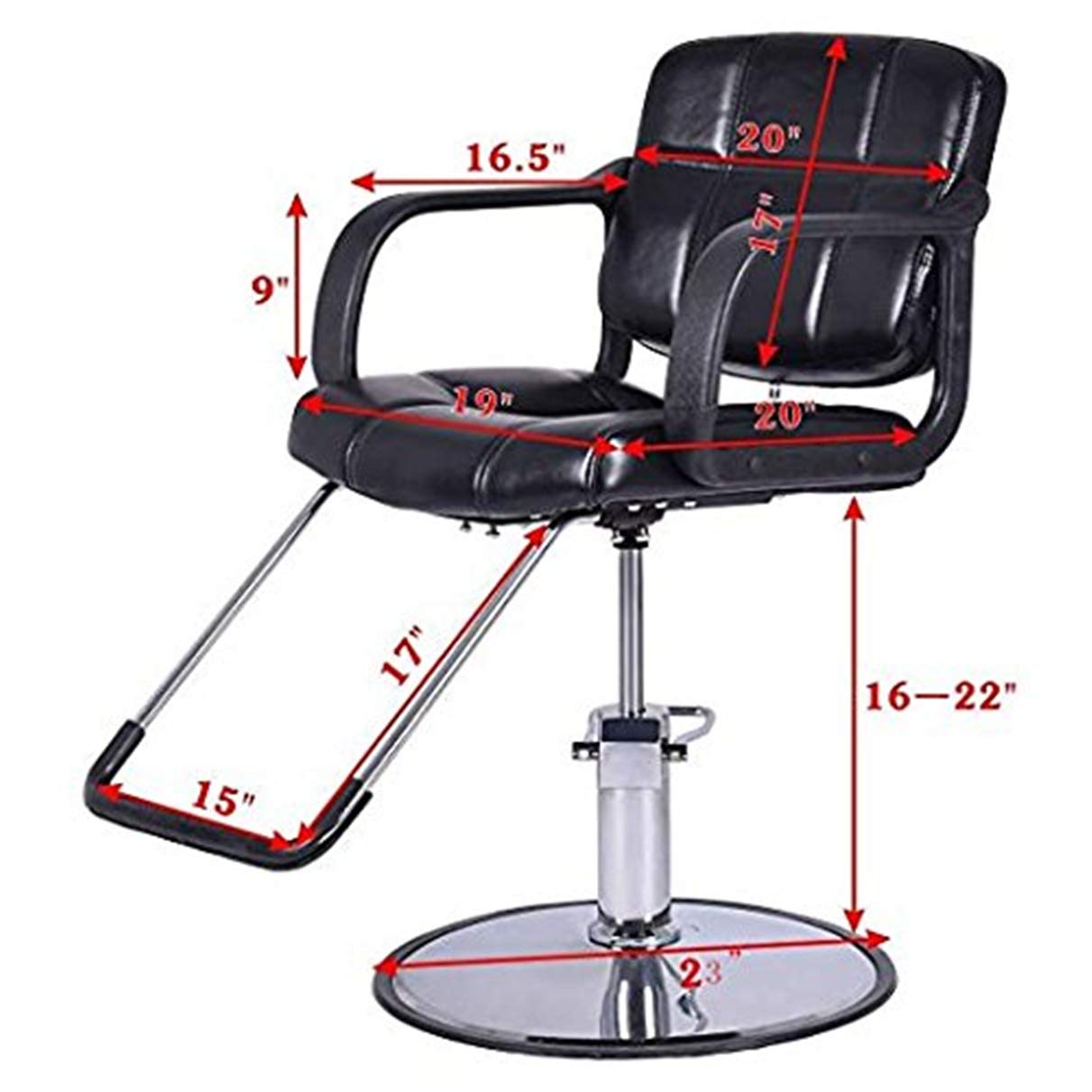 Premium Salon & Barber Hydraulic Tattoo Chair - Heavy Duty 360° Swivel Styling Chair with Adjustable Height for Tattoo Studios, Barbershops & Beauty Salons - Perfect for Tattoo Artists, Hair Stylists & Beauty Professionals