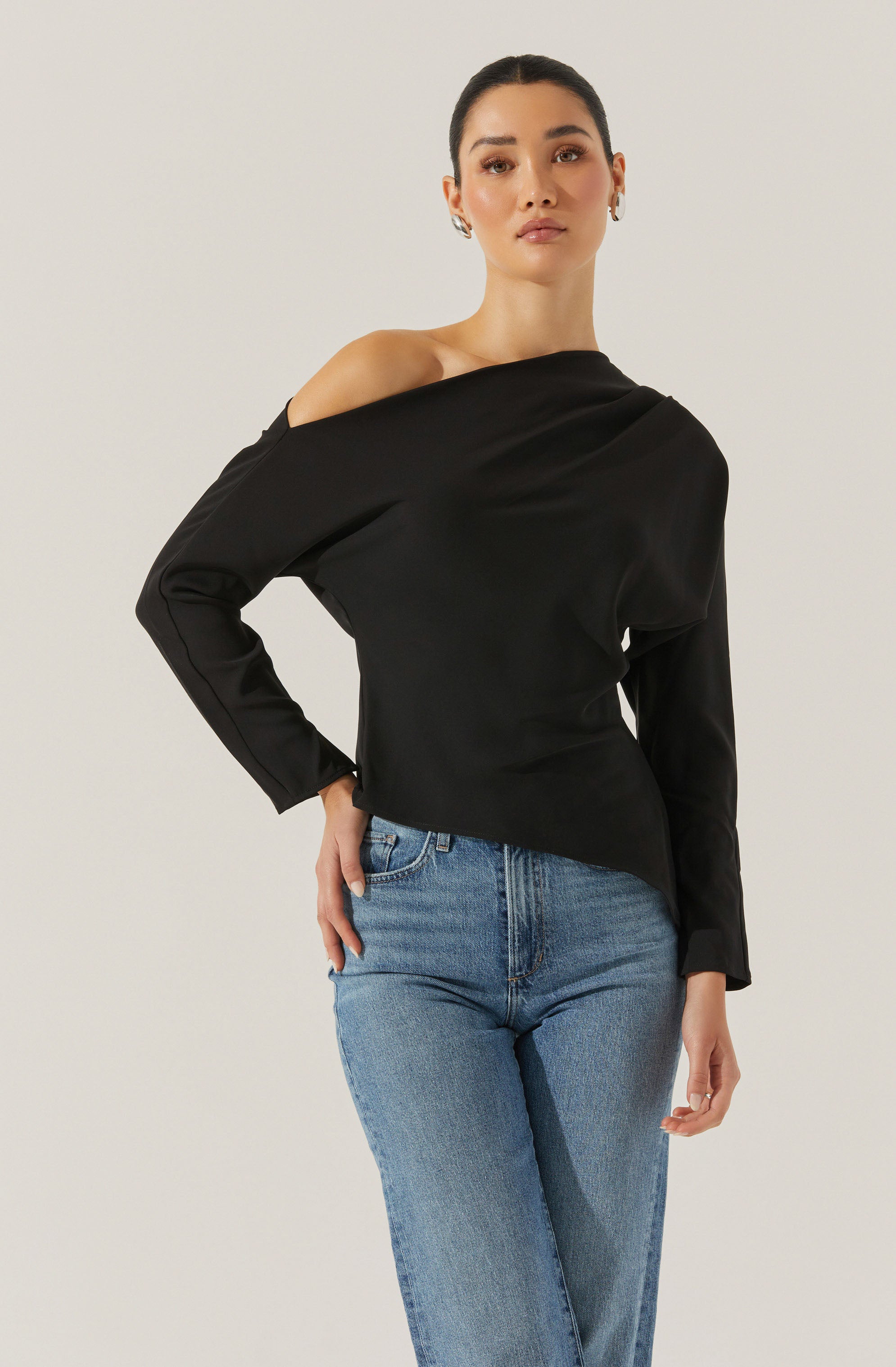 Orlia Women's Off Shoulder Asymmetric Tops - Sexy Summer Blouses for Date Night & Beach Vacation