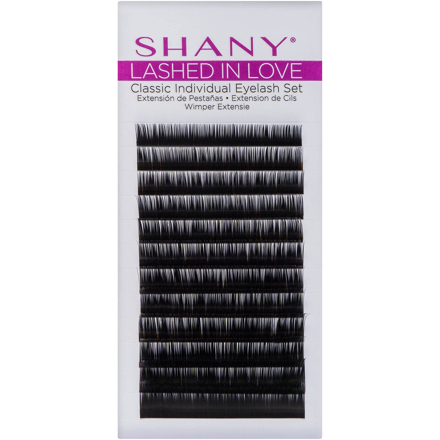 SHANY Lashed in Love Classic Individual Eyelash Set - 3D Voluminous & Weightless Eyelash Extensions 0.07mm - Black (Pack of 3) for Natural Look, Daily Wear & Special Occasions