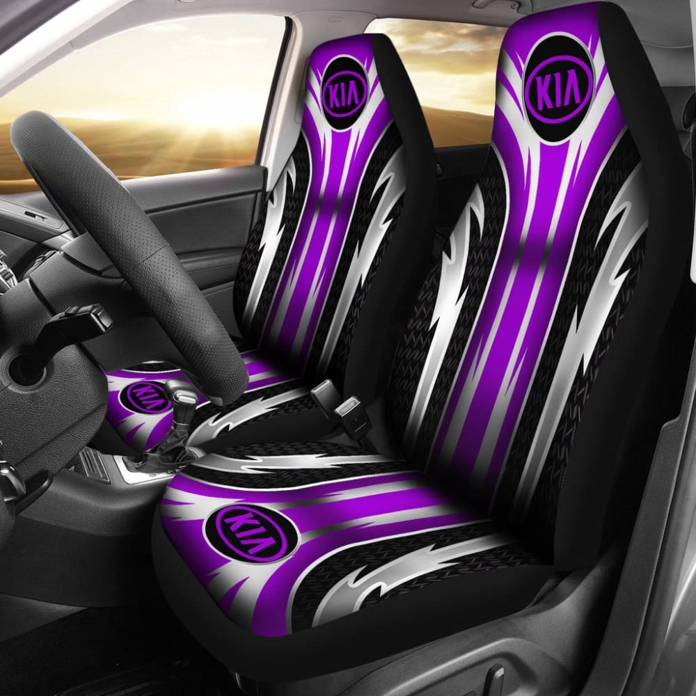Premium 2-Piece Front Kia Seat Covers - Soft Purple (Model 144627) | Universal Fit for Sedan & SUV | Waterproof & Anti-Slip Car Accessories for Comfort & Protection