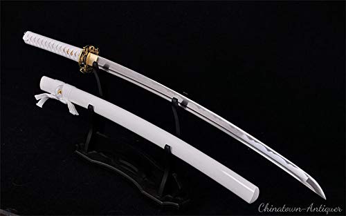Authentic Handmade Japanese Katana Samurai Sword Set - 3 Piece Hand-Forged Carbon Steel Blades - Perfect for Martial Arts Training, Cosplay & Collectors Display #2549
