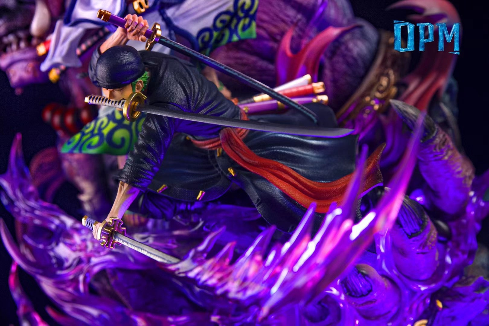 OPM Studio Zoro The King of Hell Anime Figure - One Piece Collectible Action Figure for Anime Fans, Home Decor, and Gift Giving