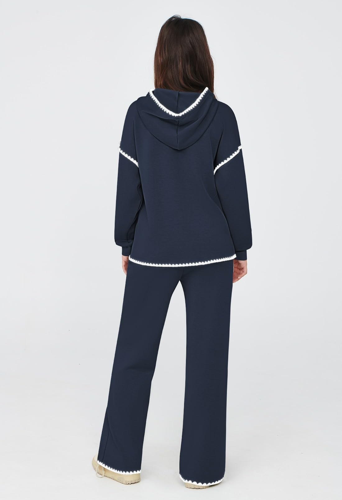 Fixmatti Women's 2-Piece Hoodie & Sweatpants Set - Long Sleeve Pullover Sweatshirt & Jogger Pants Matching Outfit for Casual Wear, Loungewear & Gym