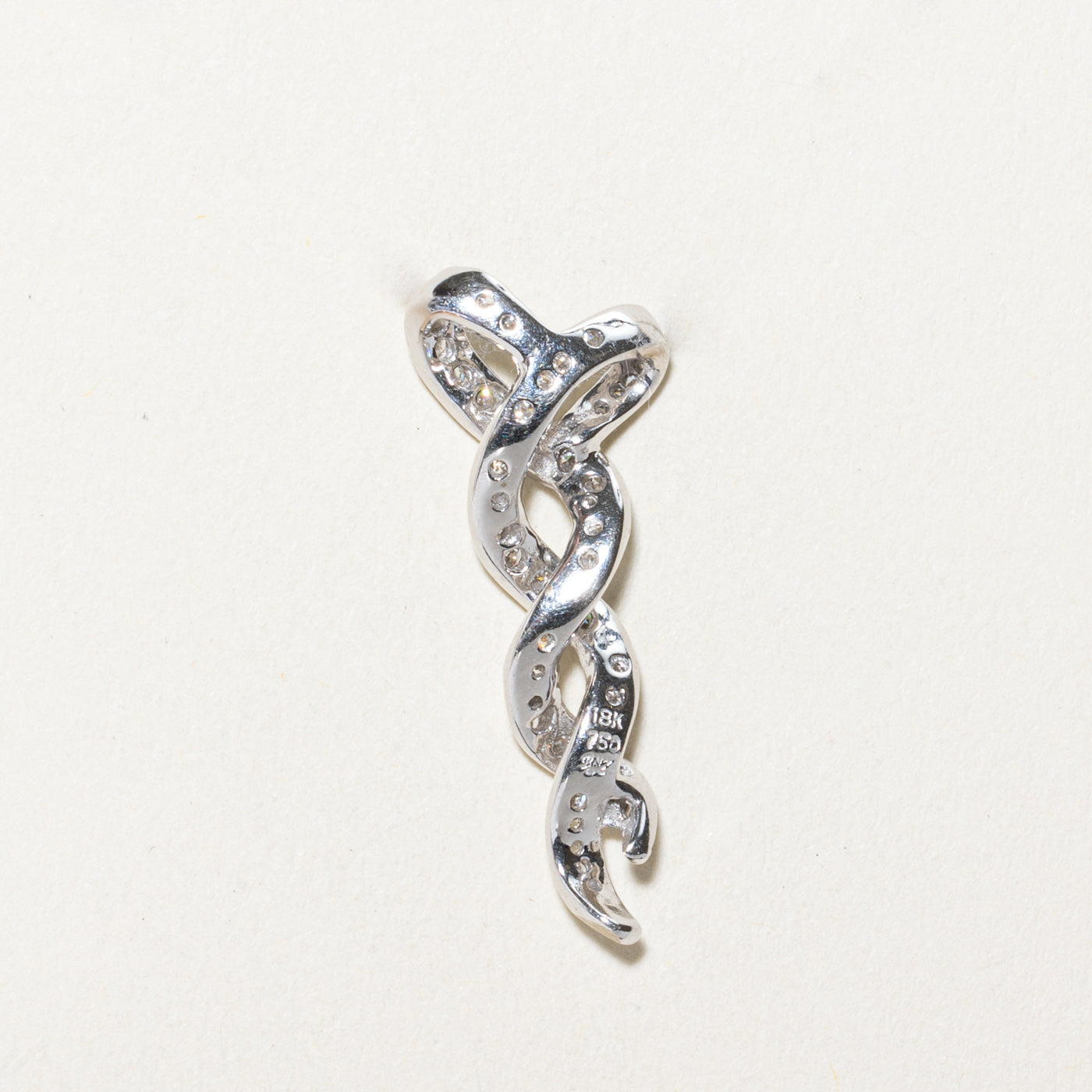 0.50ctw Diamond Cross Over Drop Pendant Necklace - Elegant Dainty Jewelry for Women, Perfect for Weddings, Anniversaries & Everyday Wear
