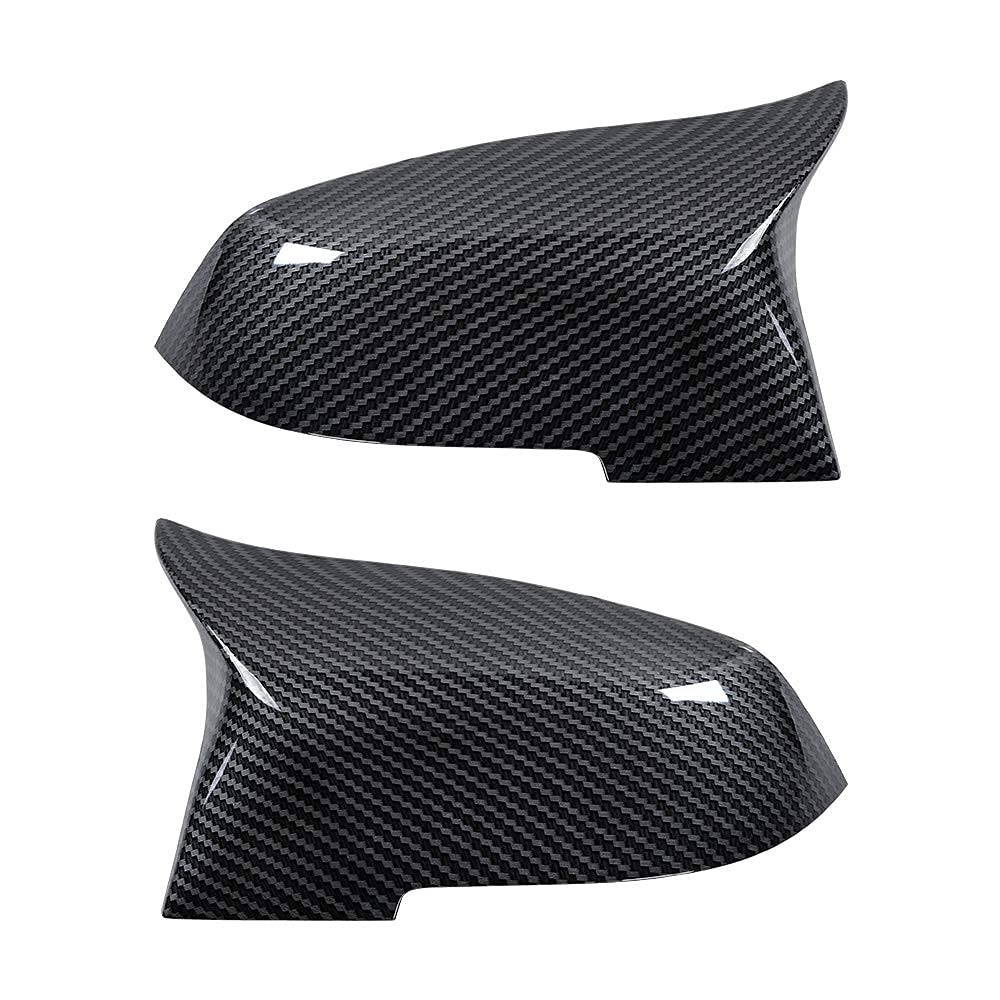 Carbon Fiber Left Right Door Wing Side Rear View Mirror Cover Cap for BMW 2014-2018 F01 F02 730 740 750 760 Models - Perfect Fit & Stylish Upgrade for Enhanced Vehicle Appearance