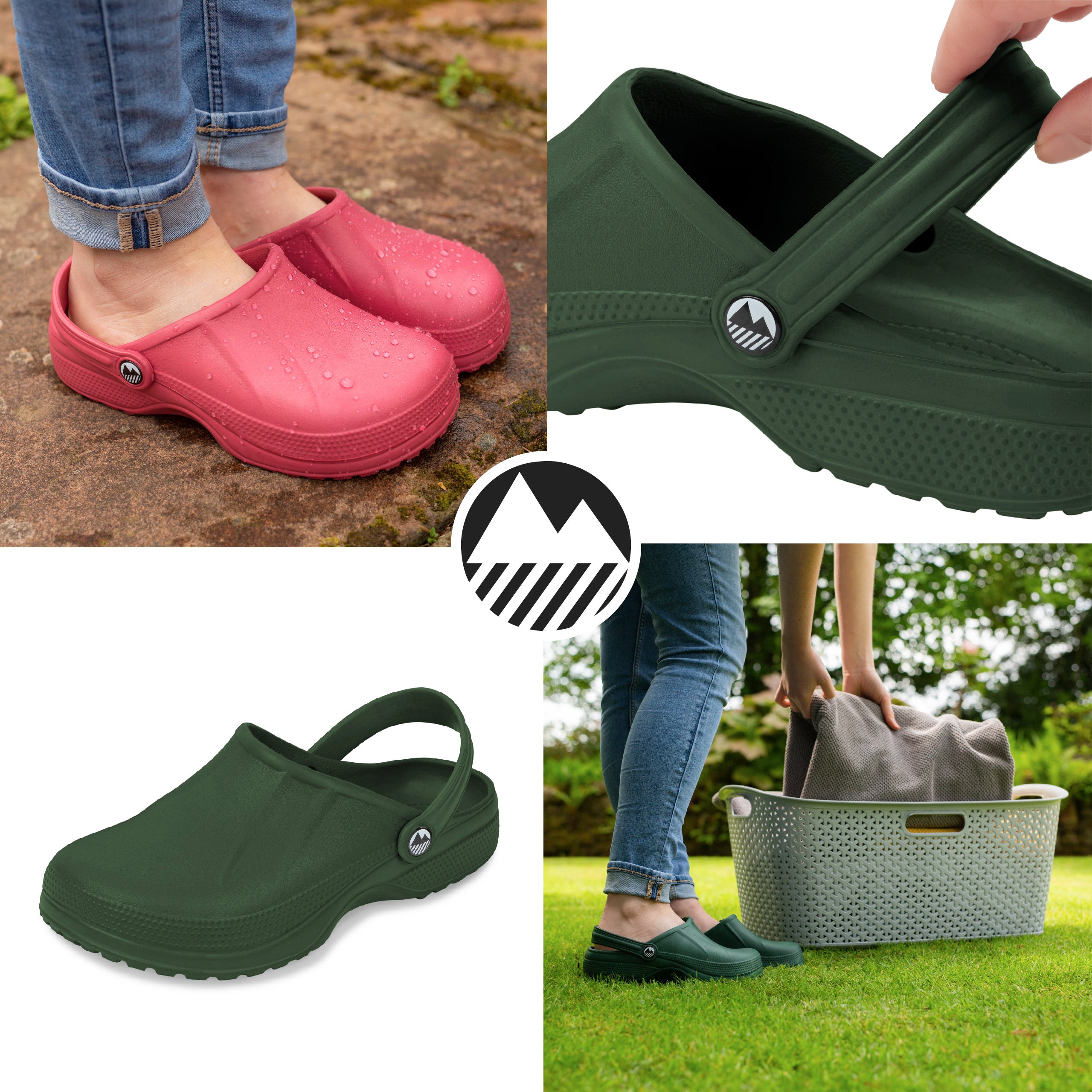 Women's Classic Allonby Garden Clogs - Wide Fit Comfortable Slip-On Shoes for Gardening, Outdoor & Indoor Use