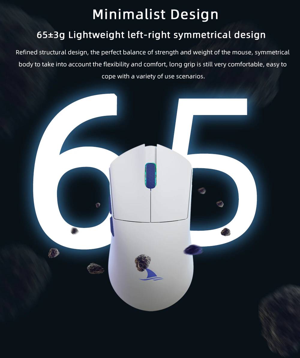 Darmoshark M3 4K Wireless Gaming Mouse - Ultra-Light Honeycomb Design, 16000 DPI, Ergonomic RGB - Perfect for FPS, MOBA & Esports Gaming (Yellow)