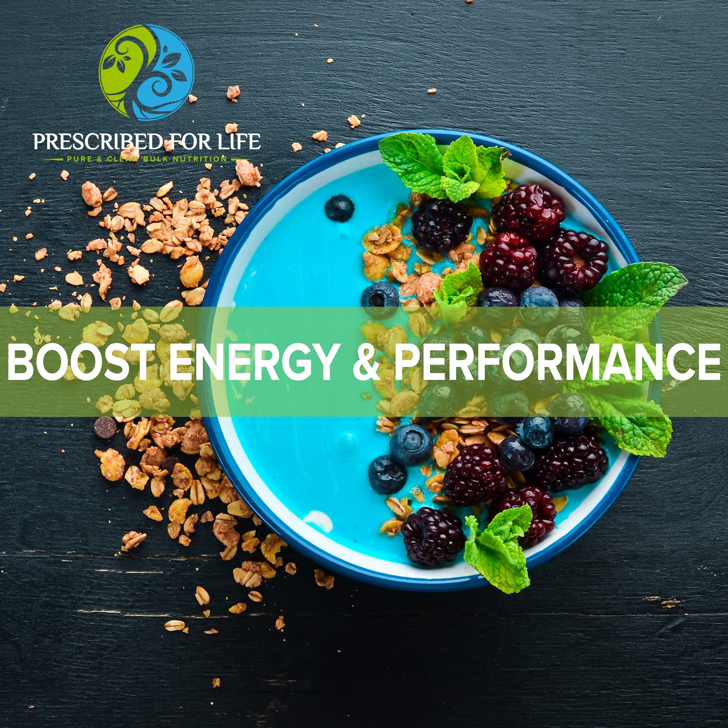Premium Organic Blue Spirulina Powder | 100% Natural Vegan Superfood | Gluten-Free & Non-GMO | Rich in Phycocyanin, Protein, Vitamins & Antioxidants | 2kg (4.4lb) | Perfect for Smoothies, Baking & Wellness Drinks