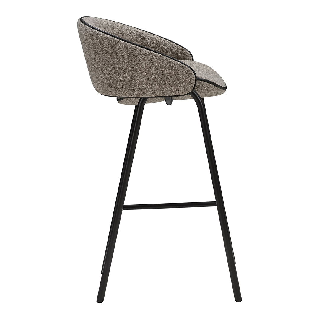 Modern Folium Bar Stool - Adjustable Height Kitchen Island Stool with Backrest, Comfortable Counter Stool for Dining Room, Bar & Home Decor
